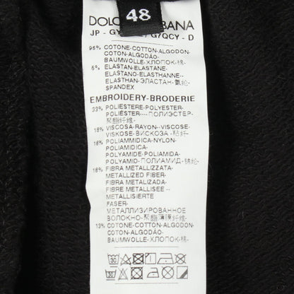 ハートワッペン スウェットパンツ ジョガーパンツ コットン ブラック ドルチェアンドガッバーナ ボトムス DOLCE&GABBANA
