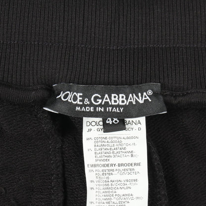ハートワッペン スウェットパンツ ジョガーパンツ コットン ブラック ドルチェアンドガッバーナ ボトムス DOLCE&GABBANA