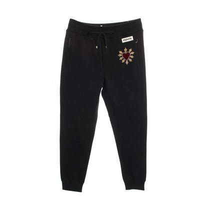 ハートワッペン スウェットパンツ ジョガーパンツ コットン ブラック ドルチェアンドガッバーナ ボトムス DOLCE&GABBANA