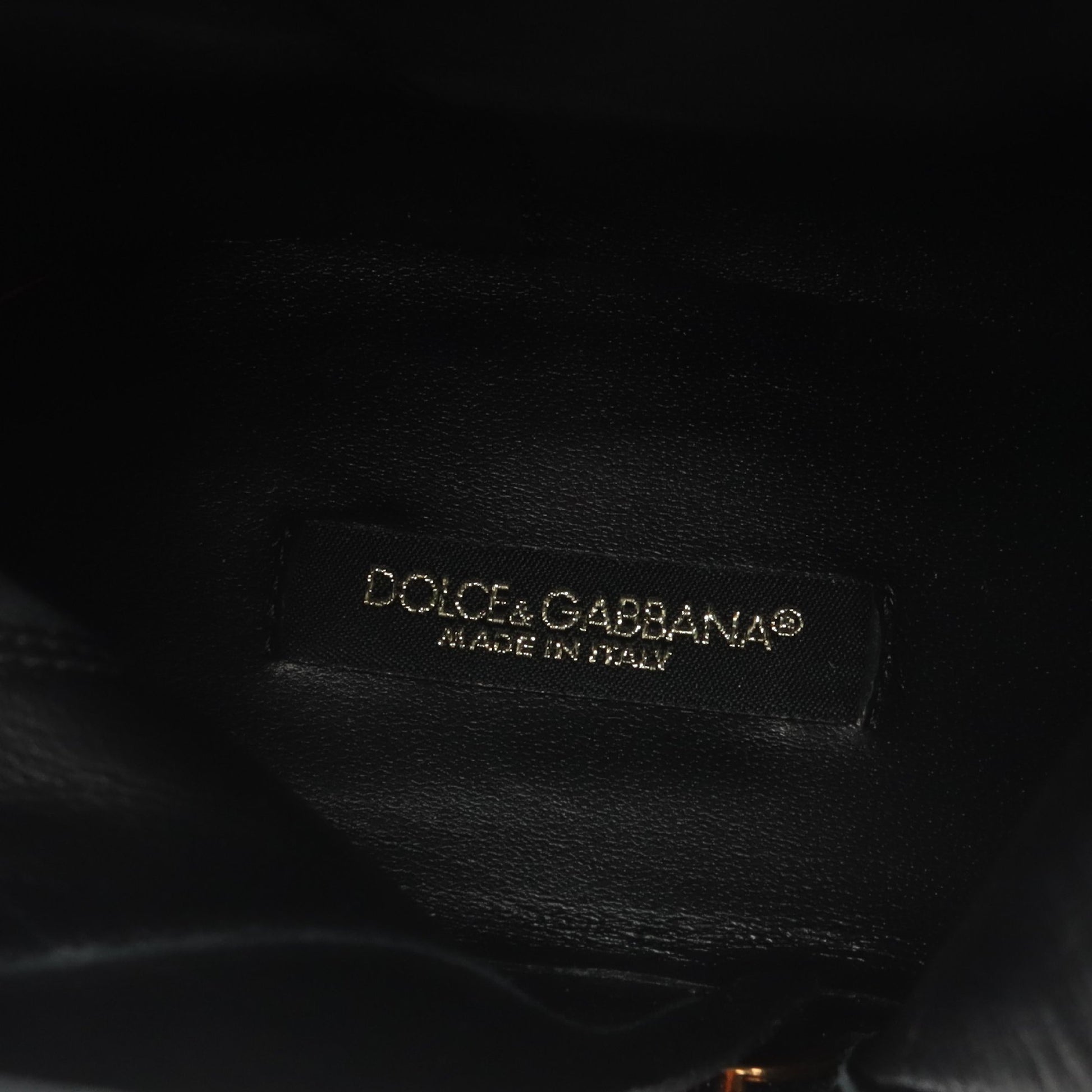 DGロゴ ロング サイドゴアブーツ レザー ブラック ドルチェアンドガッバーナ シューズ DOLCE&GABBANA