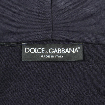 ジップアップパーカー コットン ネイビー ドルチェアンドガッバーナ トップス DOLCE&GABBANA
