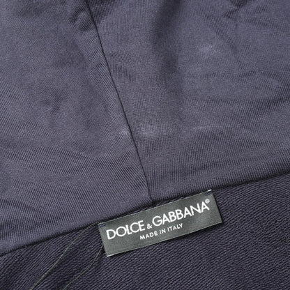 ジップアップパーカー コットン ネイビー ドルチェアンドガッバーナ トップス DOLCE&GABBANA