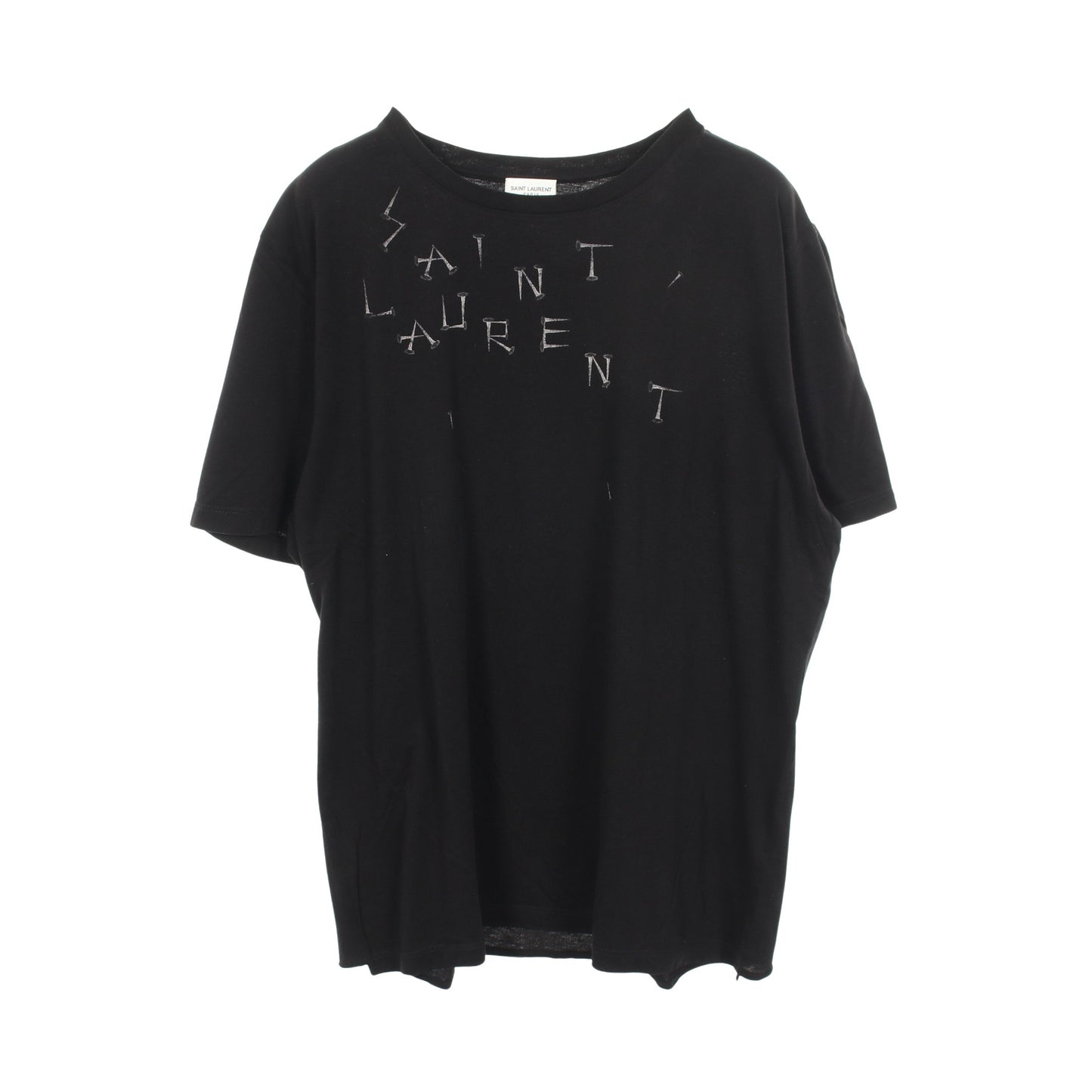 ロゴ 半袖Tシャツ コットン ブラック サンローランパリ