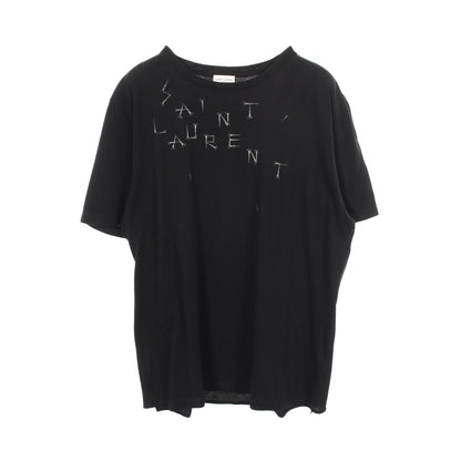 ロゴ 半袖Tシャツ コットン ブラック サンローランパリ