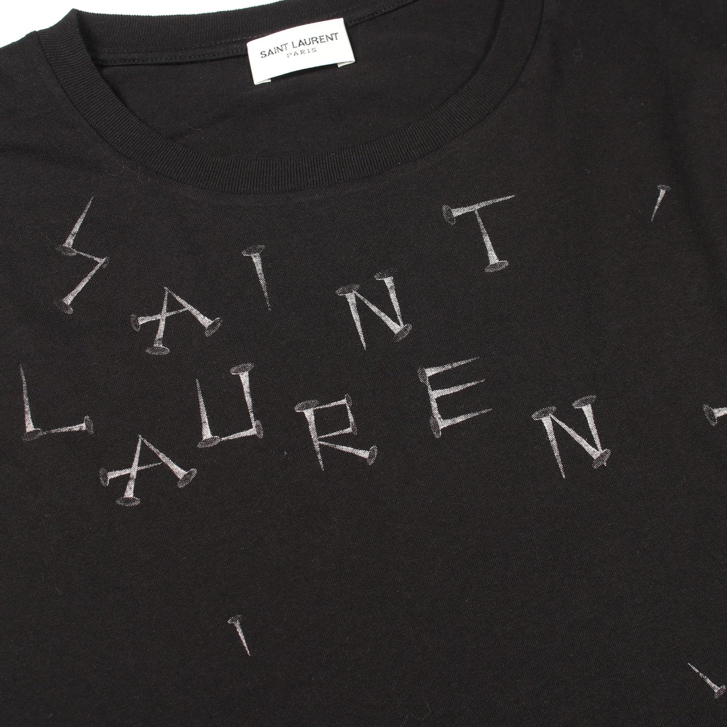 ロゴ 半袖Tシャツ コットン ブラック サンローランパリ