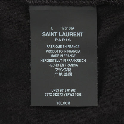 ロゴ 半袖Tシャツ コットン ブラック サンローランパリ