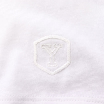 ロゴ刺繍 半袖Tシャツ コットン ホワイト サンローランパリ