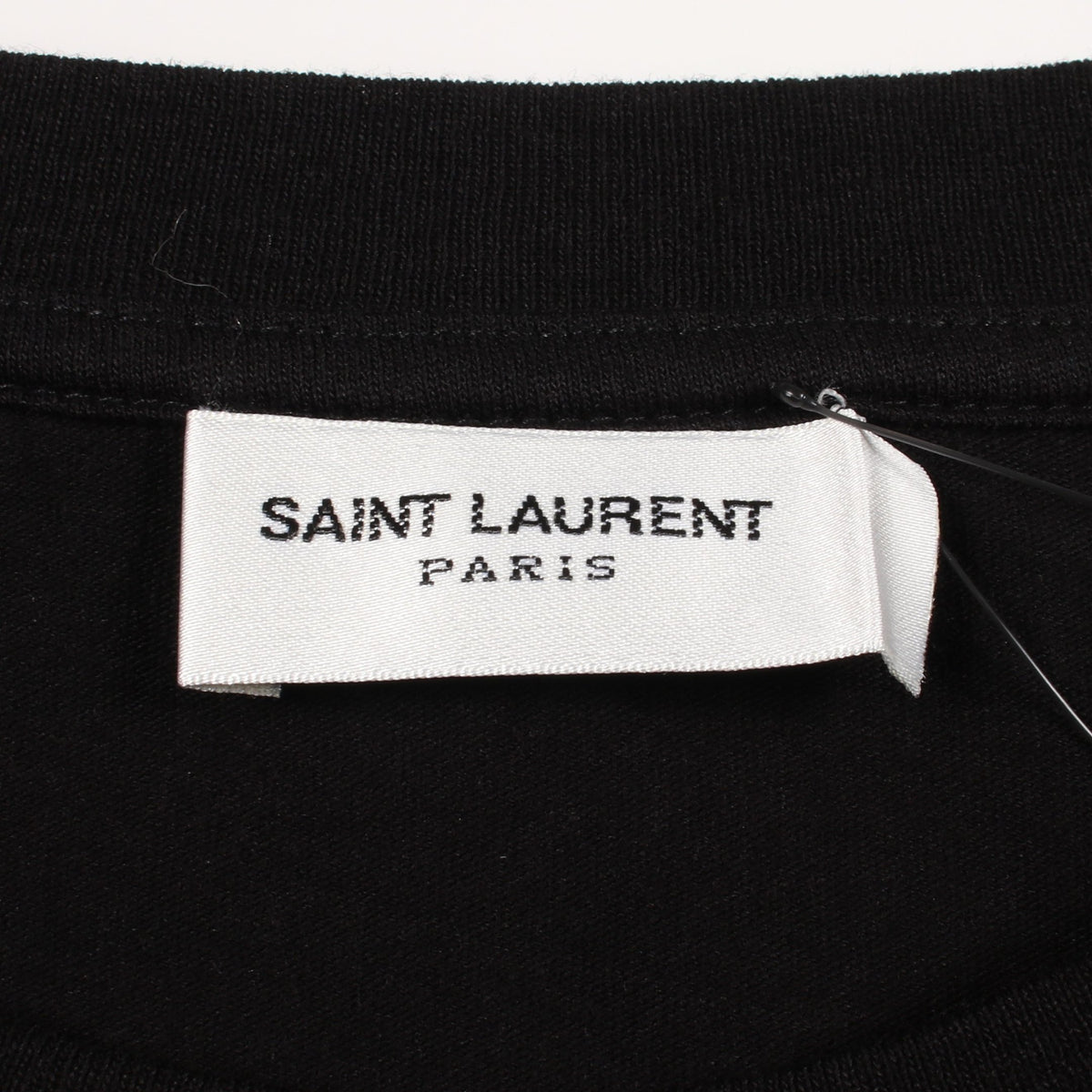 LOVE 1974 プリント クルーネック 半袖Tシャツ コットン ブラック サンローランパリ トップス SAINT LAURENT PARIS