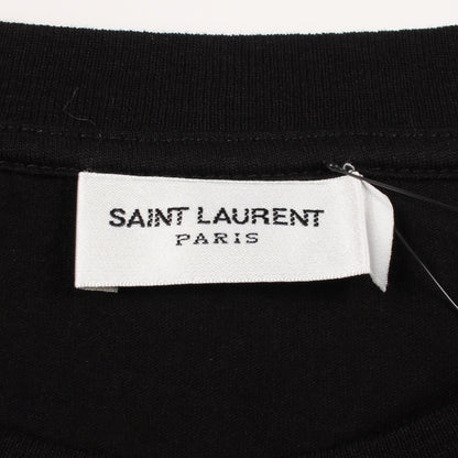 LOVE 1974 プリント クルーネック 半袖Tシャツ コットン ブラック サンローランパリ トップス SAINT LAURENT PARIS