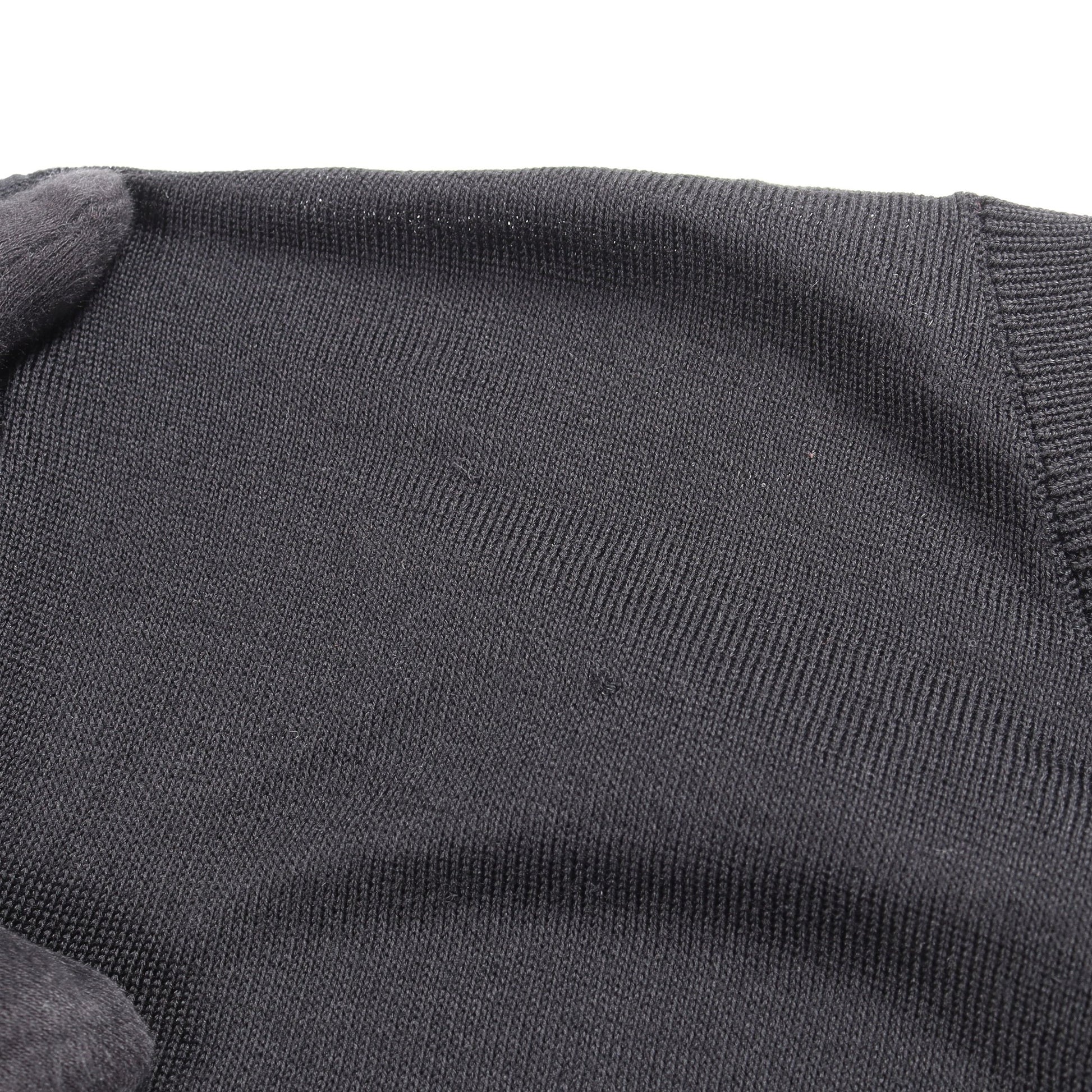 Vネック ポケット付き ニット シルク カシミヤ ブラック エンポリオアルマーニ トップス EMPORIO ARMANI