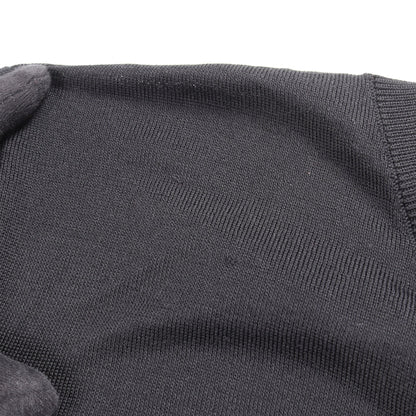 Vネック ポケット付き ニット シルク カシミヤ ブラック エンポリオアルマーニ トップス EMPORIO ARMANI