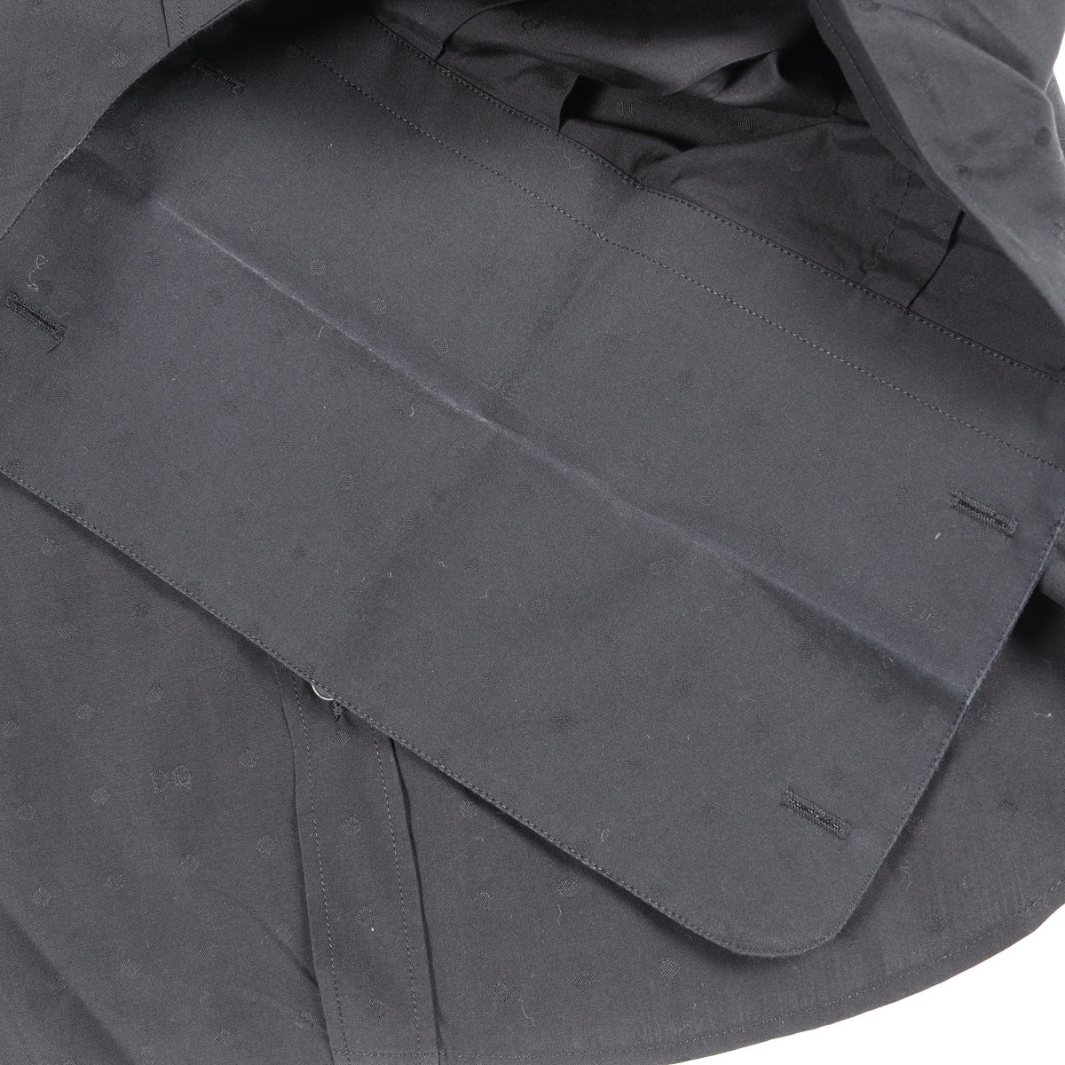 SARTORIA ドット 長袖 シャツ コットン ブラック ドルチェアンドガッバーナ