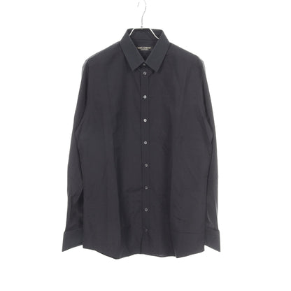 SARTORIA ドット 長袖 シャツ コットン ブラック ドルチェアンドガッバーナ