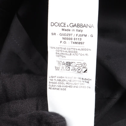 SARTORIA ドット 長袖 シャツ コットン ブラック ドルチェアンドガッバーナ