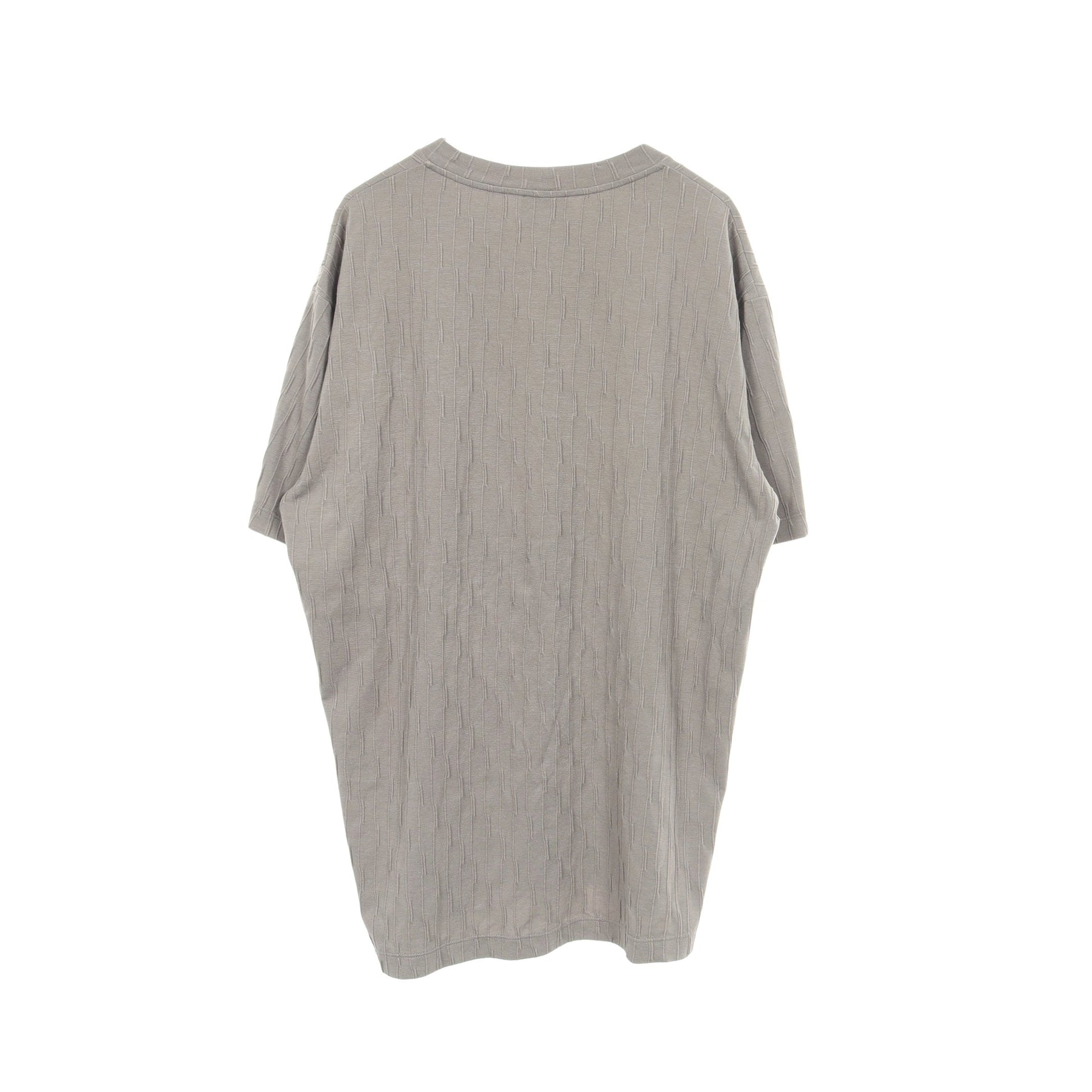 ストライプ 半袖Tシャツ ビスコース ナイロン グレー ジョルジオアルマーニ トップス GIORGIO ARMANI