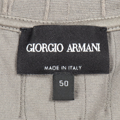 ストライプ 半袖Tシャツ ビスコース ナイロン グレー ジョルジオアルマーニ トップス GIORGIO ARMANI