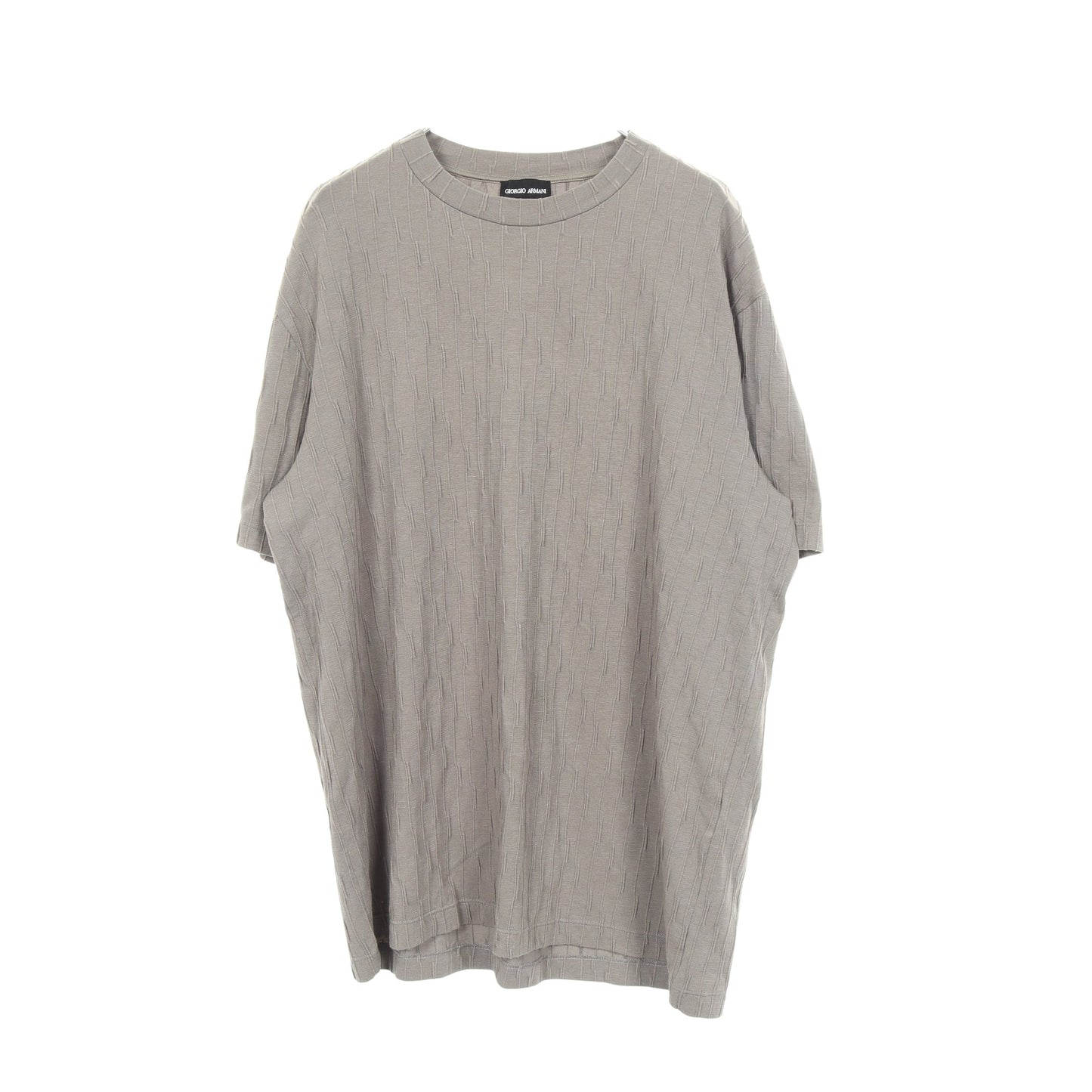 ストライプ 半袖Tシャツ ビスコース ナイロン グレー ジョルジオアルマーニ トップス GIORGIO ARMANI