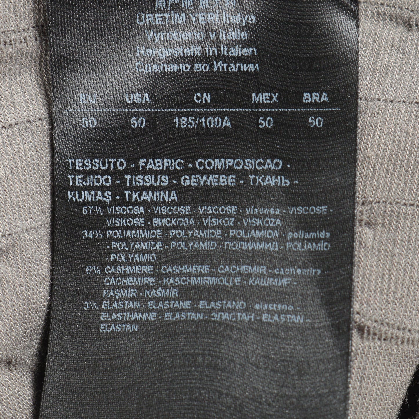 ストライプ 半袖Tシャツ ビスコース ナイロン グレー ジョルジオアルマーニ トップス GIORGIO ARMANI
