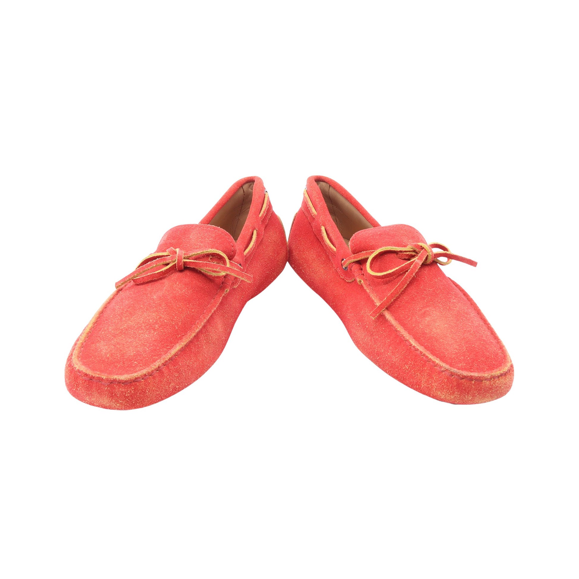 ロゴ ドライビングシューズ スエード レッド トッズ シューズ TOD'S