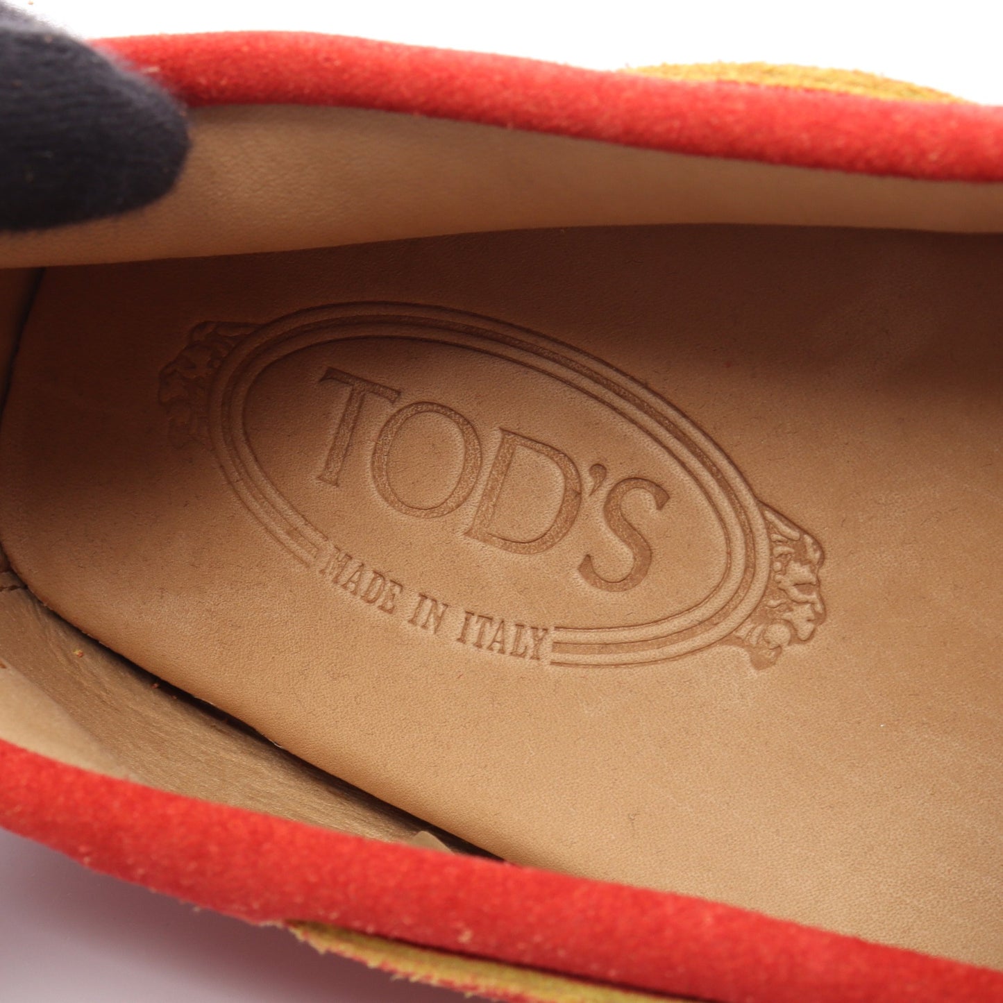 ロゴ ドライビングシューズ スエード レッド トッズ シューズ TOD'S