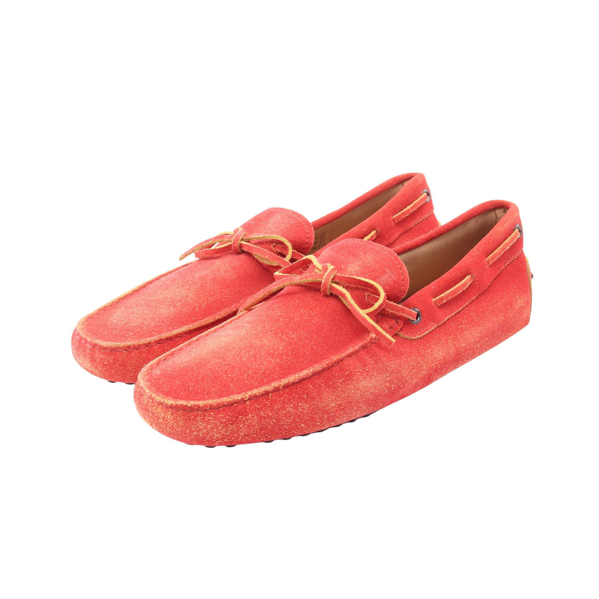 ロゴ ドライビングシューズ スエード レッド トッズ シューズ TOD'S