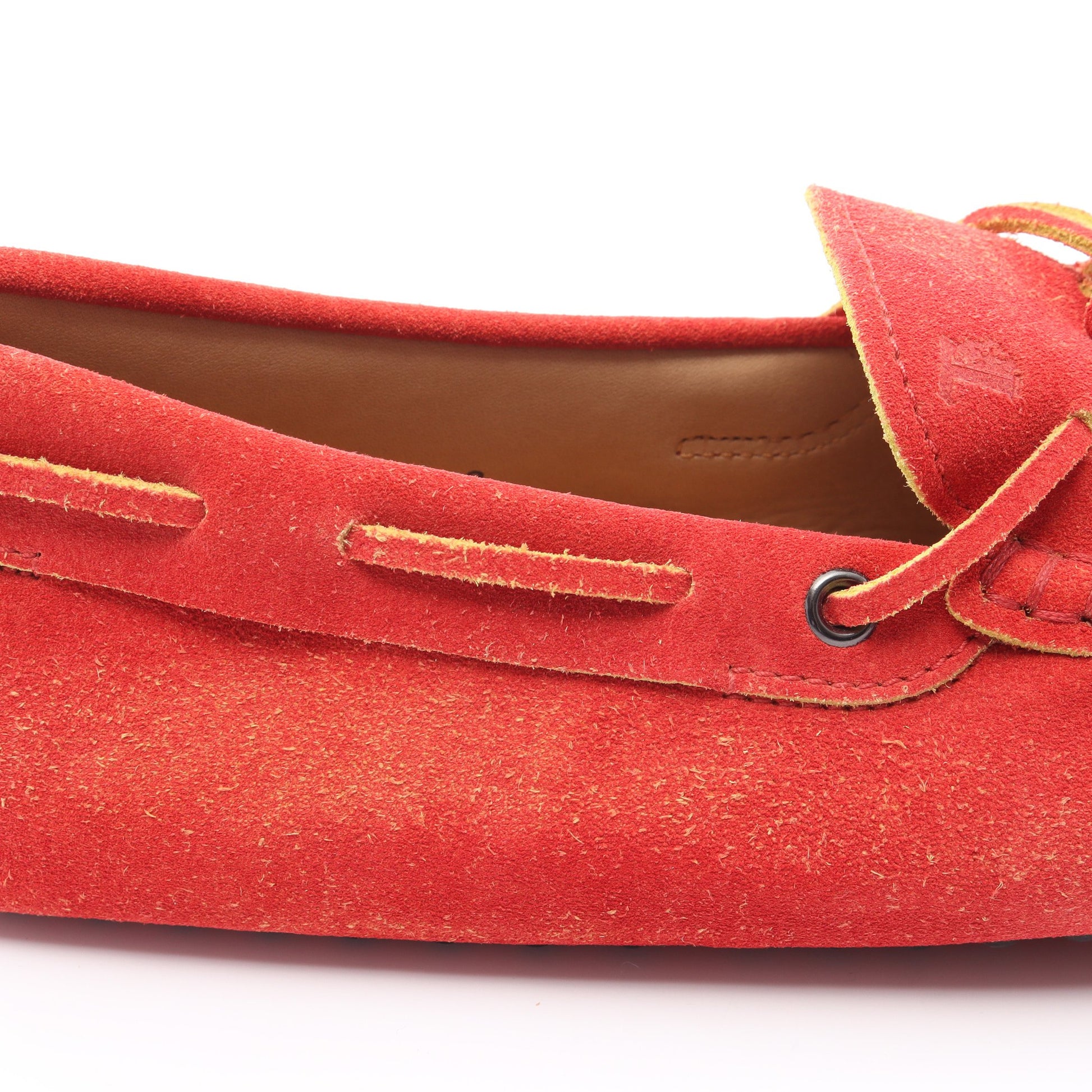 ロゴ ドライビングシューズ スエード レッド トッズ シューズ TOD'S