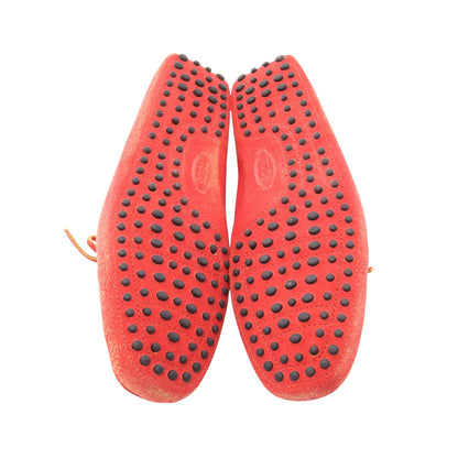 ロゴ ドライビングシューズ スエード レッド トッズ シューズ TOD'S
