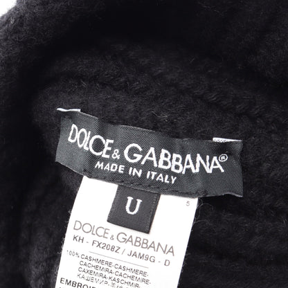 ロゴ ポンポン付き ビーニー カシミヤ ブラック グレー マルチカラー ドルチェアンドガッバーナ 財布・小物 DOLCE&GABBANA