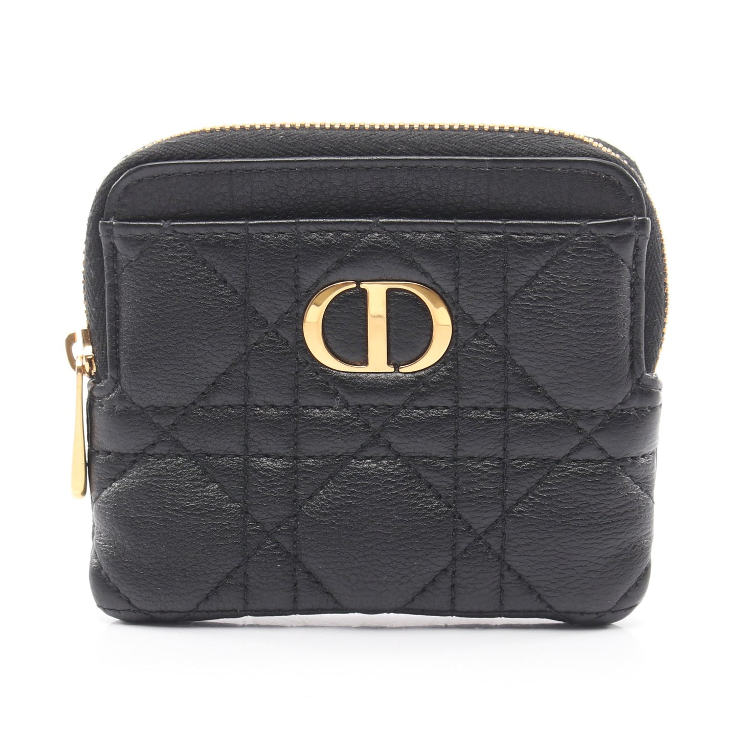 Caro Lavender ウォレット カナージュ コインケース レザー ブラック クリスチャンディオール 財布・小物 Christian Dior