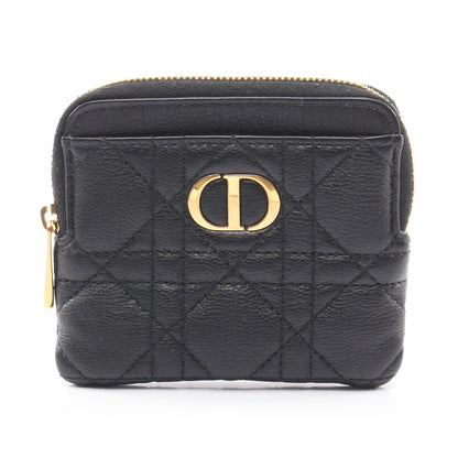 Caro Lavender ウォレット カナージュ コインケース レザー ブラック クリスチャンディオール 財布・小物 Christian Dior