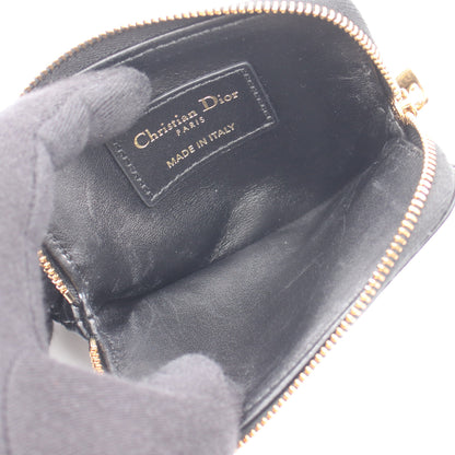 Caro Lavender ウォレット カナージュ コインケース レザー ブラック クリスチャンディオール 財布・小物 Christian Dior