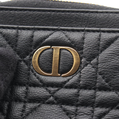 Caro Lavender ウォレット カナージュ コインケース レザー ブラック クリスチャンディオール 財布・小物 Christian Dior