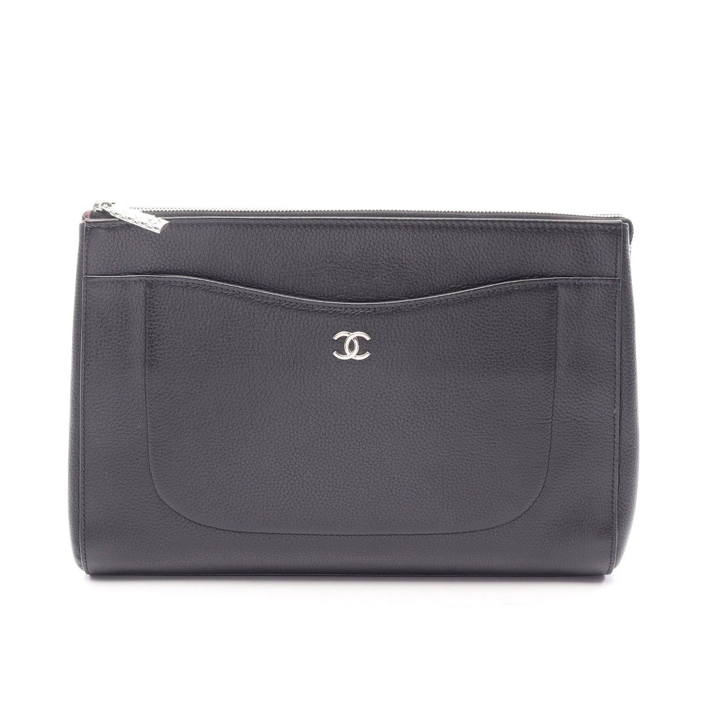 ココマーク クラッチバッグ レザー ブラック シルバー金具 シャネル バッグ CHANEL
