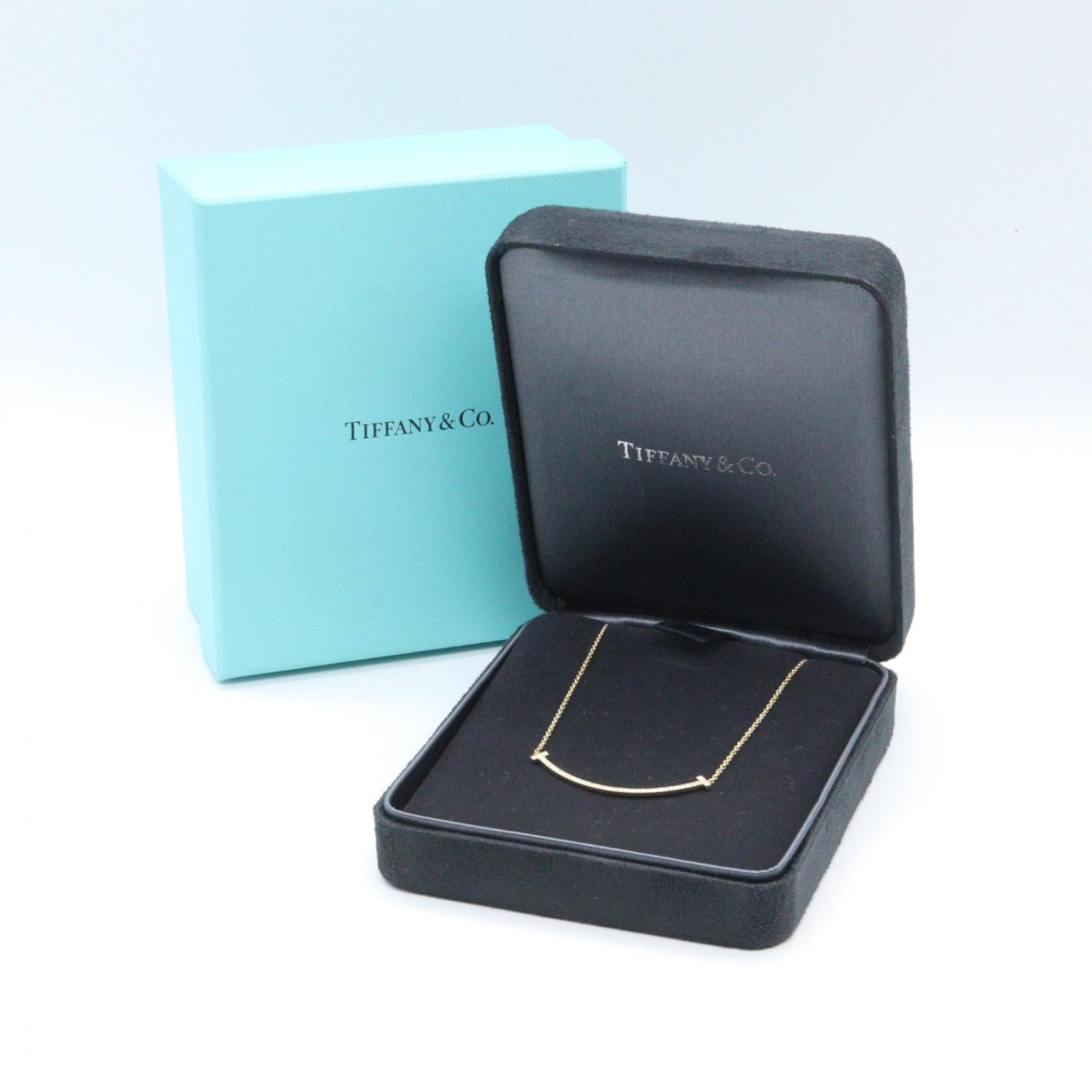 Tスマイル スモール ダイヤ ネックレス ネックレス K18YG ダイヤモンド イエローゴールド クリア ティファニー アクセサリー TIFFANY & Co.