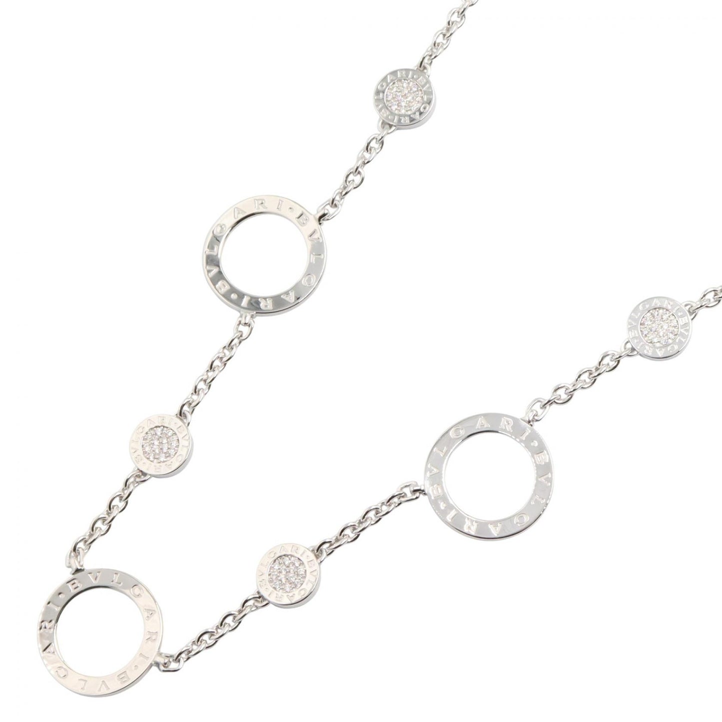 リソートワール ダイヤ ネックレス ネックレス K18WG ダイヤモンド ホワイトゴールド クリア ブルガリ アクセサリー BVLGARI
