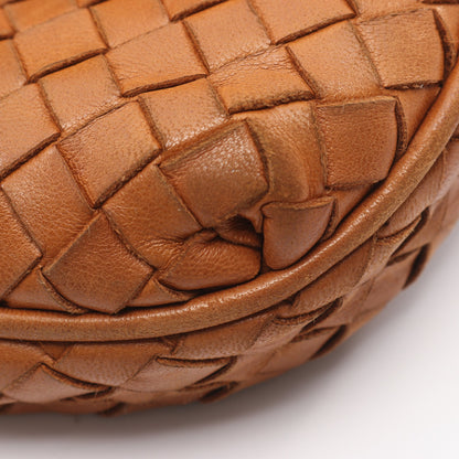 イントレチャート ショルダーバッグ レザー ブラウン ボッテガヴェネタ バッグ BOTTEGA VENETA