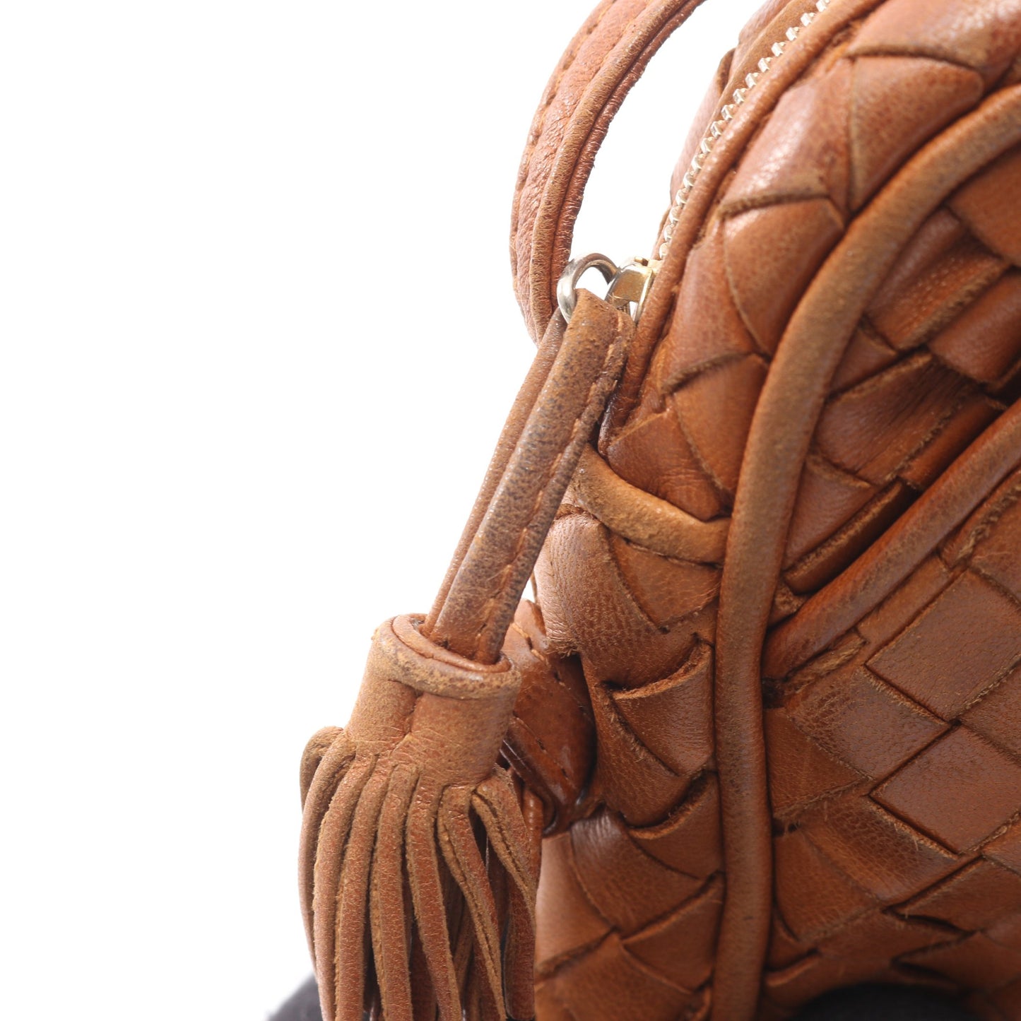 イントレチャート ショルダーバッグ レザー ブラウン ボッテガヴェネタ バッグ BOTTEGA VENETA