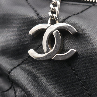 パリビアリッツGM ハンドバッグ トートバッグ コーティングキャンバス レザー ブラック シルバー金具 シャネル バッグ CHANEL