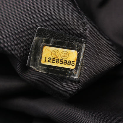パリビアリッツGM ハンドバッグ トートバッグ コーティングキャンバス レザー ブラック シルバー金具 シャネル バッグ CHANEL