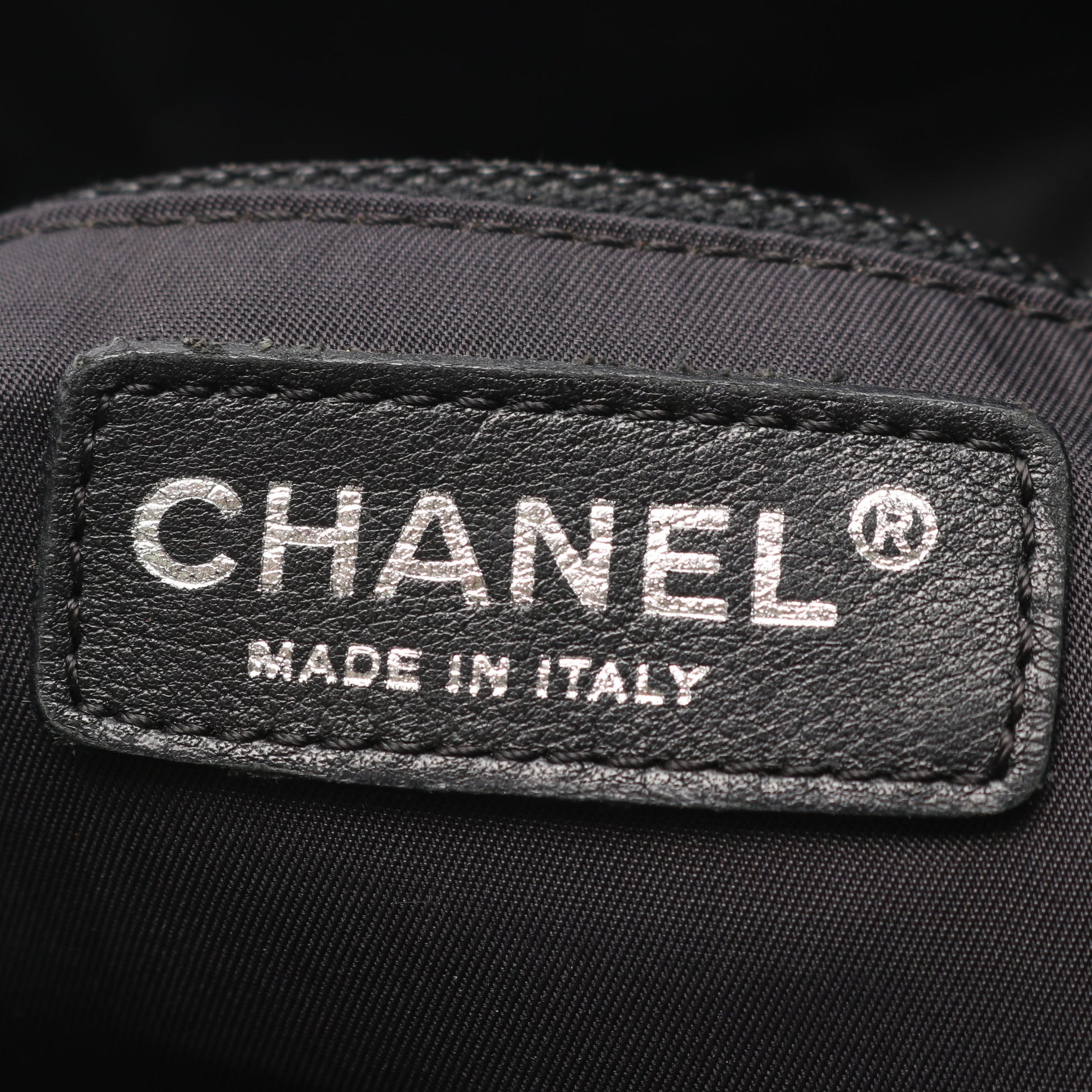 パリビアリッツGM ハンドバッグ トートバッグ コーティングキャンバス レザー ブラック シルバー金具 シャネル バッグ CHANEL