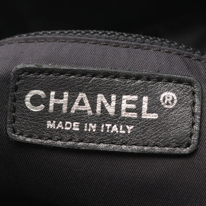 パリビアリッツGM ハンドバッグ トートバッグ コーティングキャンバス レザー ブラック シルバー金具 シャネル バッグ CHANEL