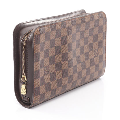 サンルイ ダミエエベヌ クラッチバッグ セカンドバッグ PVC レザー ブラウン ルイヴィトン バッグ LOUIS VUITTON