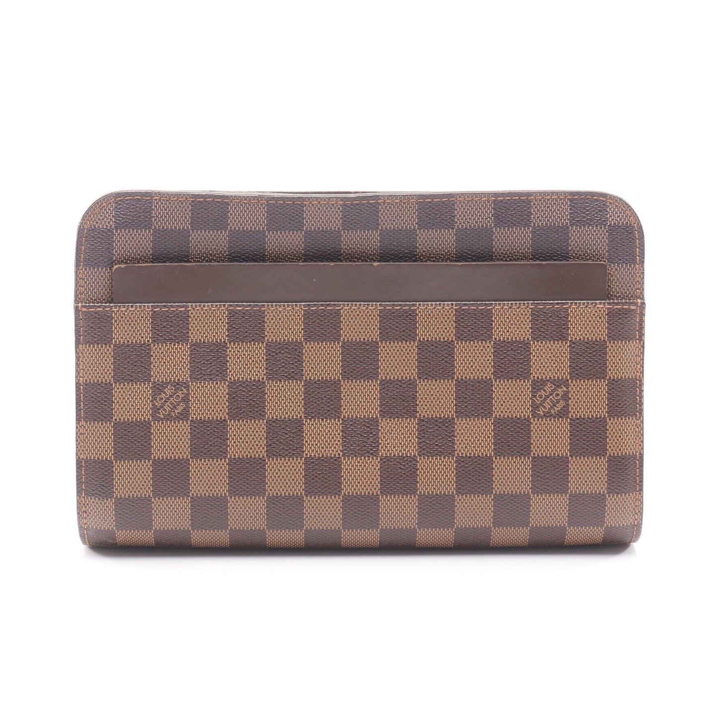サンルイ ダミエエベヌ クラッチバッグ セカンドバッグ PVC レザー ブラウン ルイヴィトン バッグ LOUIS VUITTON
