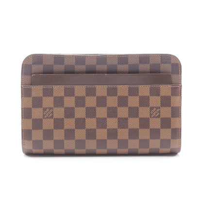 サンルイ ダミエエベヌ クラッチバッグ セカンドバッグ PVC レザー ブラウン ルイヴィトン バッグ LOUIS VUITTON