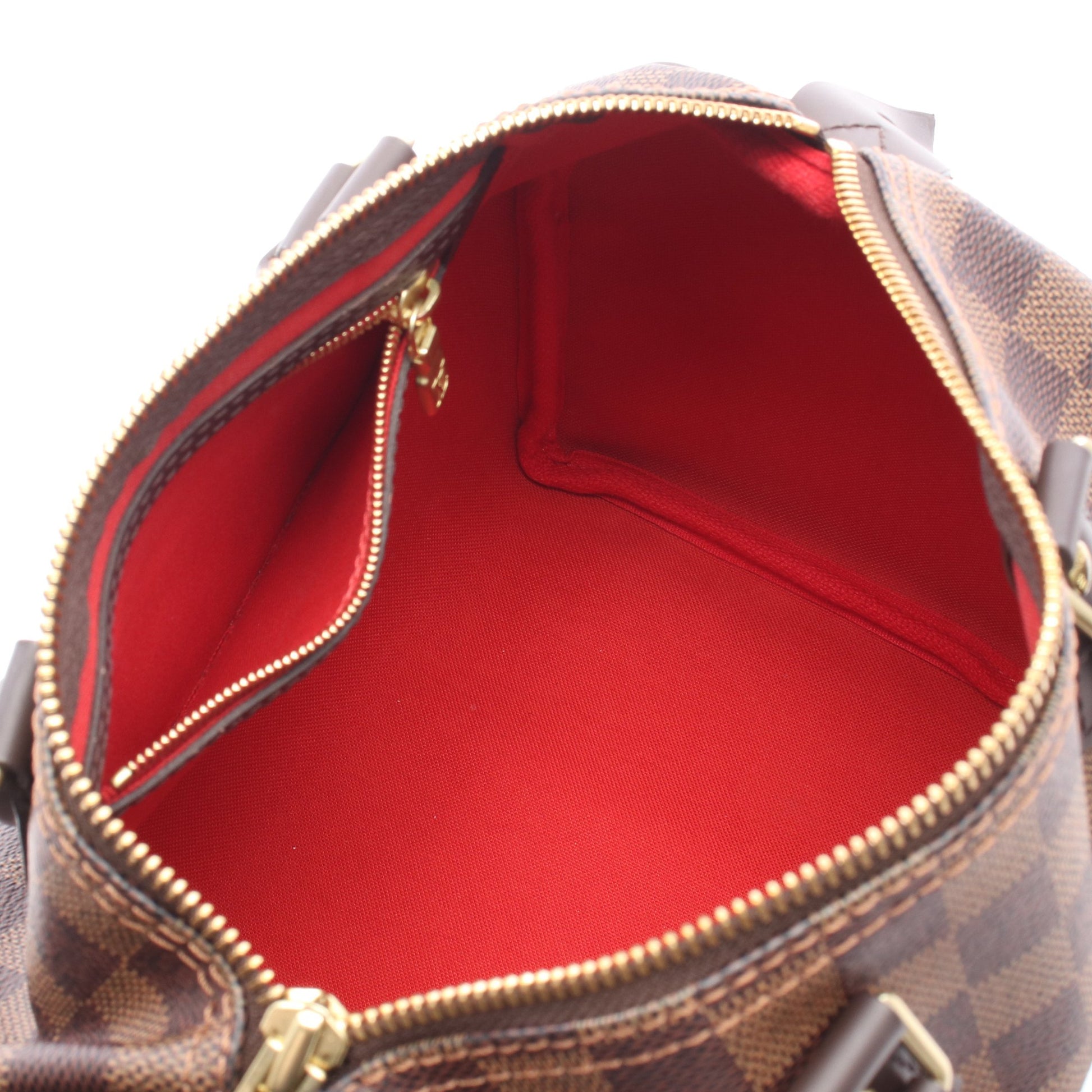 スピーディ25 ダミエエベヌ ハンドバッグ PVC レザー ブラウン ルイヴィトン バッグ LOUIS VUITTON