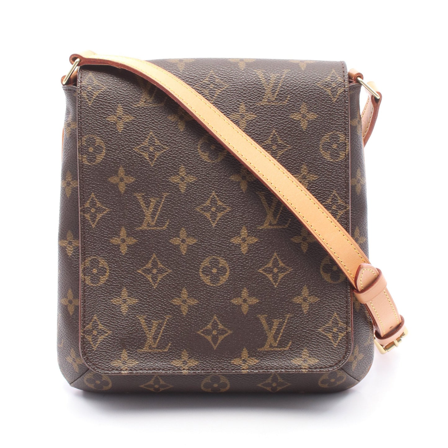 ミュゼットサルサ ロングストラップ モノグラム ショルダーバッグ PVC レザー ブラウン ルイヴィトン バッグ LOUIS VUITTON