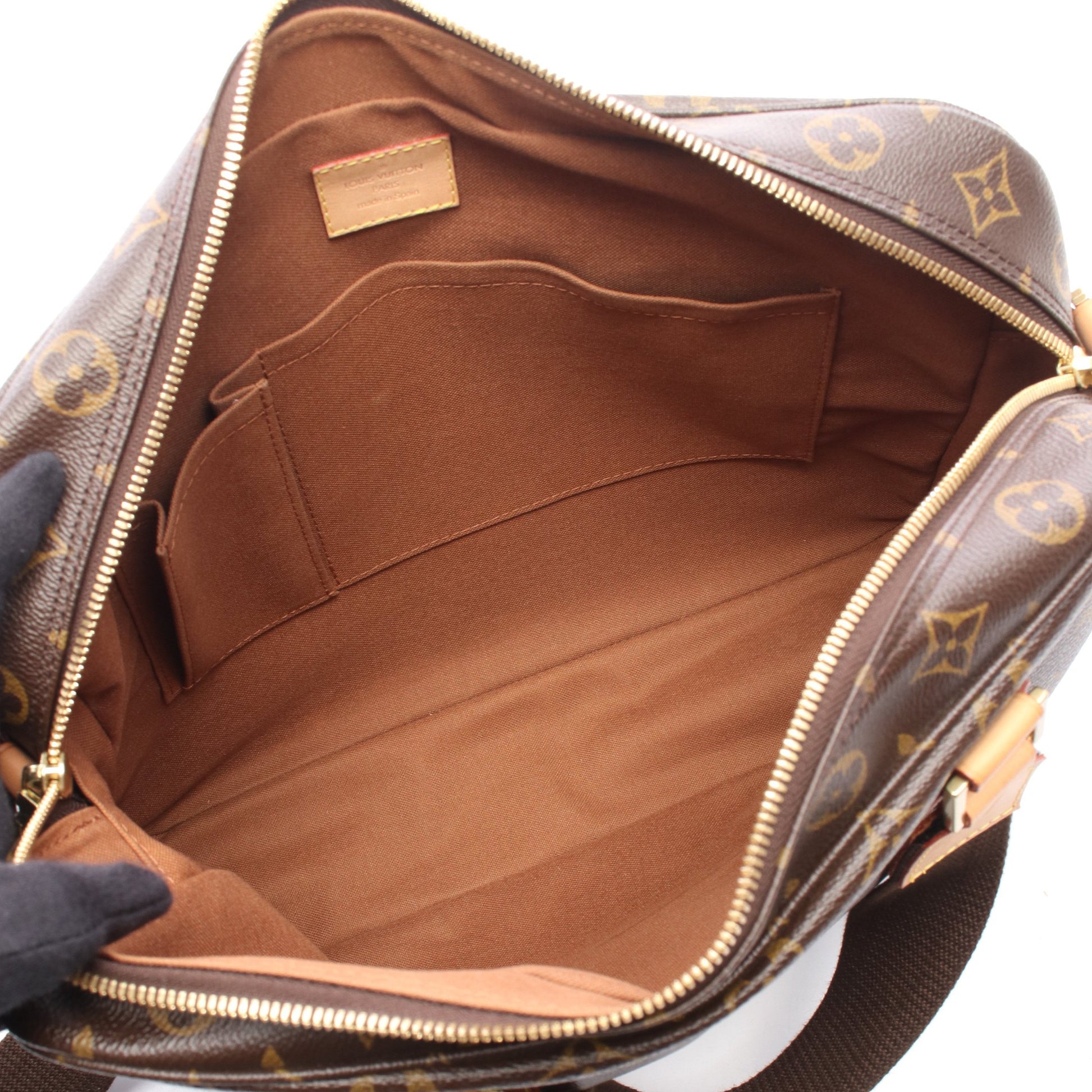 サック ボスフォール モノグラム ハンドバッグ PVC レザー ブラウン ルイヴィトン バッグ LOUIS VUITTON