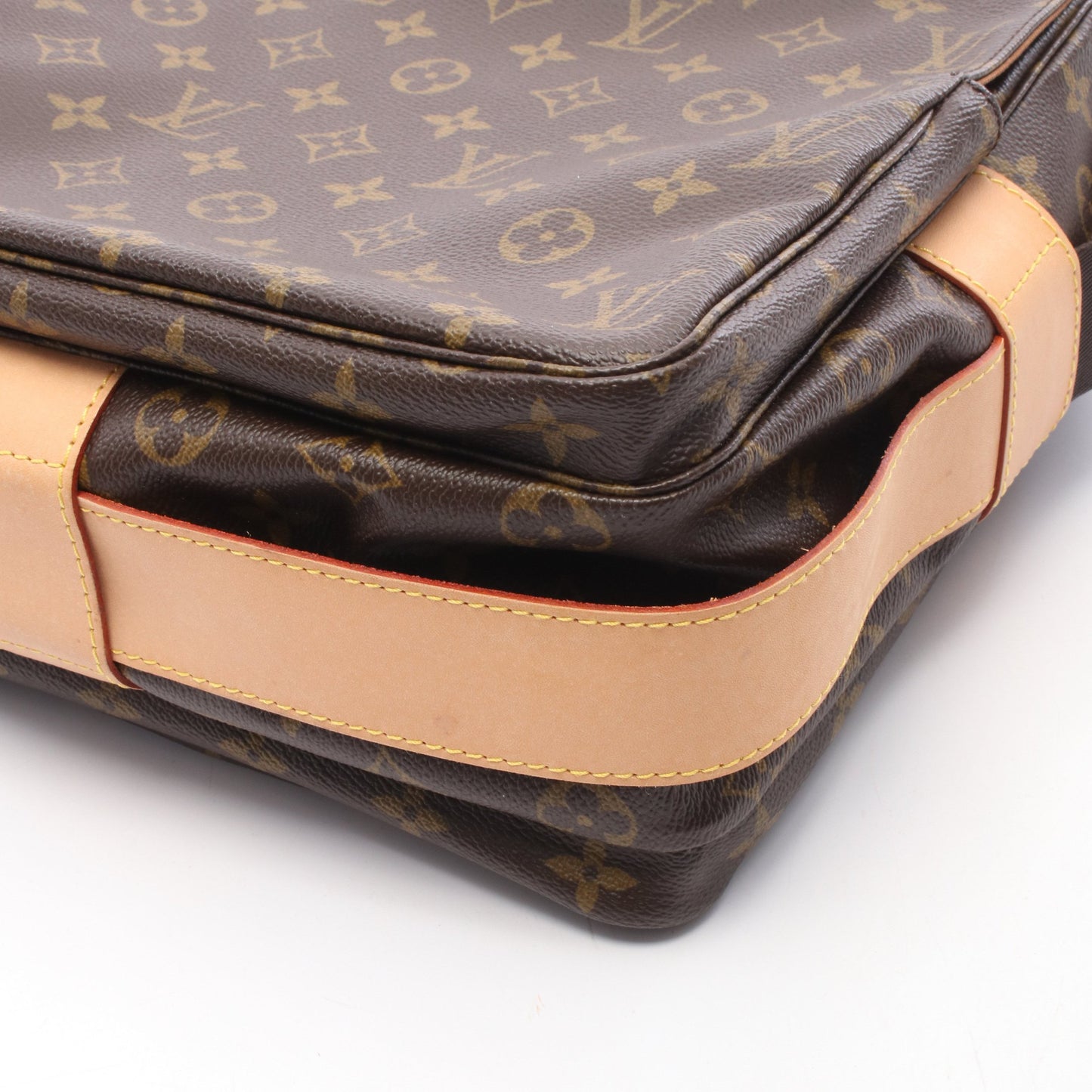 ナヴィグリオ モノグラム ショルダーバッグ PVC レザー ブラウン ルイヴィトン バッグ LOUIS VUITTON