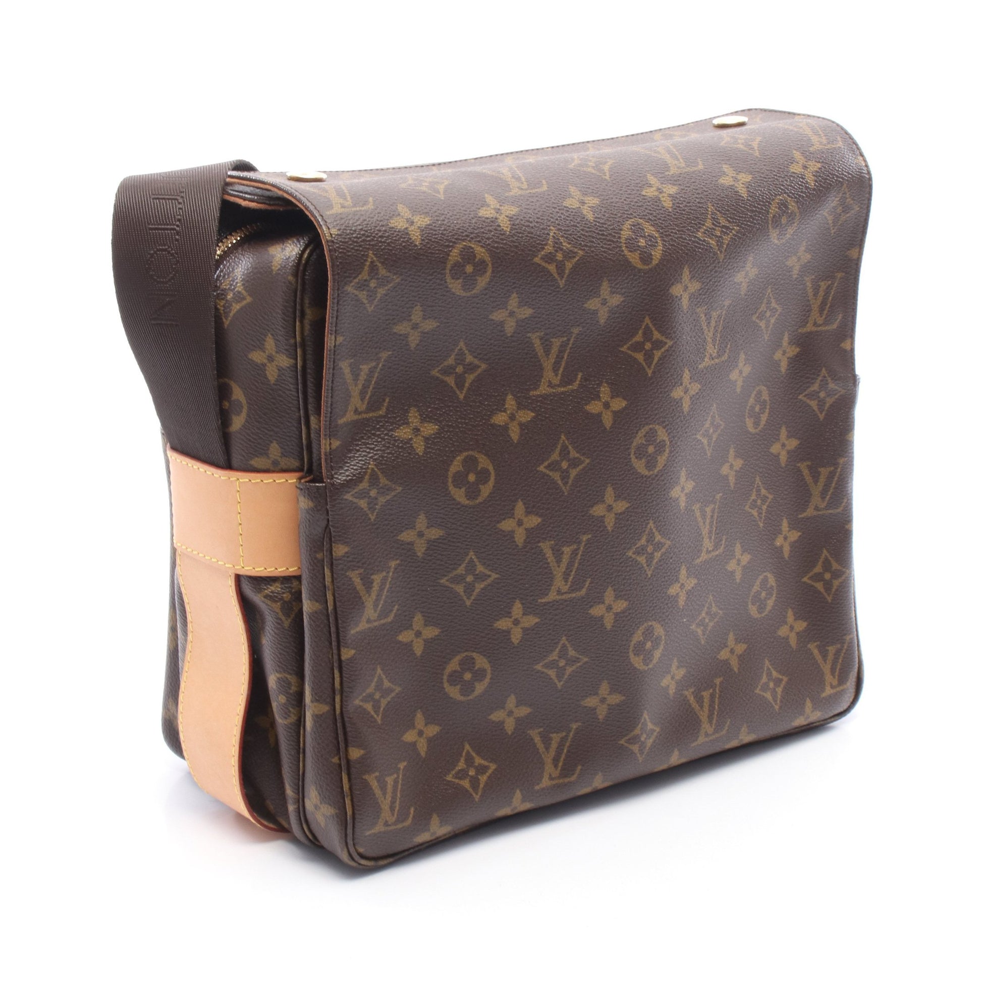 ナヴィグリオ モノグラム ショルダーバッグ PVC レザー ブラウン ルイヴィトン バッグ LOUIS VUITTON