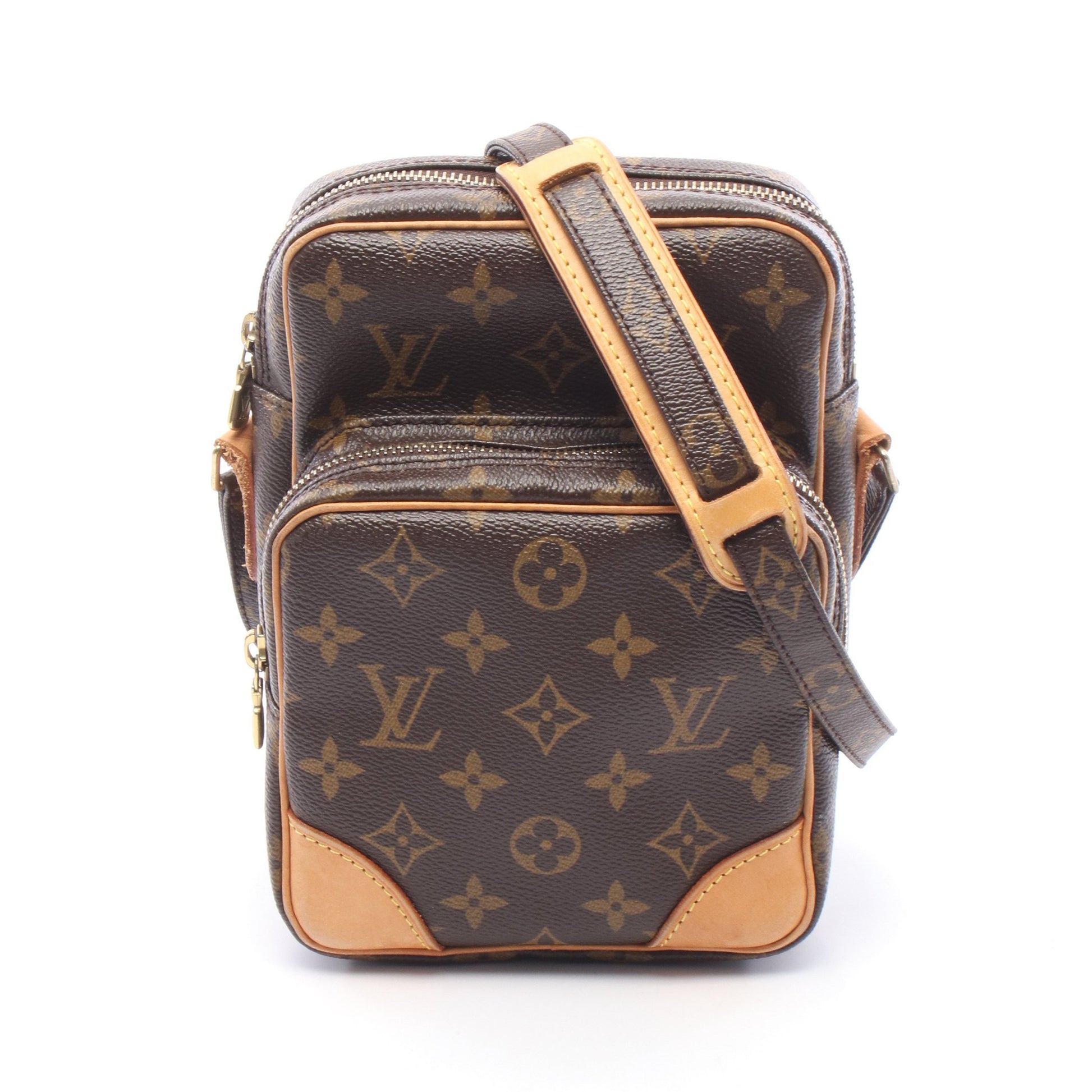 アマゾン モノグラム ショルダーバッグ PVC レザー ブラウン ルイヴィトン バッグ LOUIS VUITTON